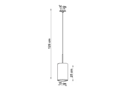 Hot Sollux Lighting Sottile Lampada a Sospensione Cilindrica Nera 15cm E27 Lámpara Colgante Slim Cilíndrica 15cm E27 Negro