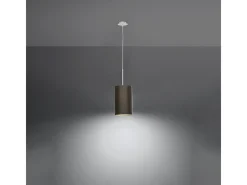 Hot Sollux Lighting Sottile Lampada a Sospensione Cilindrica Nera 15cm E27 Lámpara Colgante Slim Cilíndrica 15cm E27 Negro