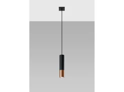 Sollux Lighting Sottile Lampada a Sospensione 8 cm Nero, Rame GU10 Lámpara colgante delgada de 8 cm , Cobre GU10 Negro Discount