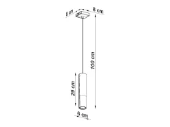 Sollux Lighting Sottile Lampada a Sospensione 8 cm Nero, Rame GU10 Lámpara colgante delgada de 8 cm , Cobre GU10 Negro Discount