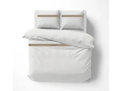 Sale Douceur d'intérieur Suave conjunto de algodón rural 240 x 220 cm Blanco