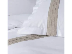 Sale Douceur d'intérieur Suave conjunto de algodón rural 240 x 220 cm Blanco