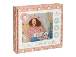 Atmosphera for Kids Ropa De Casa-Sudadera Manta Infantil Unicornio con Capucha Suave y Cálida 60x95 cm con Bolsillo Frontal Rosa