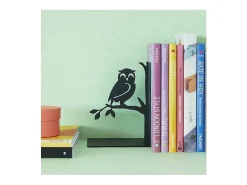 Balvi Estatua-Sujetalibros de metal Animals Bird Negro