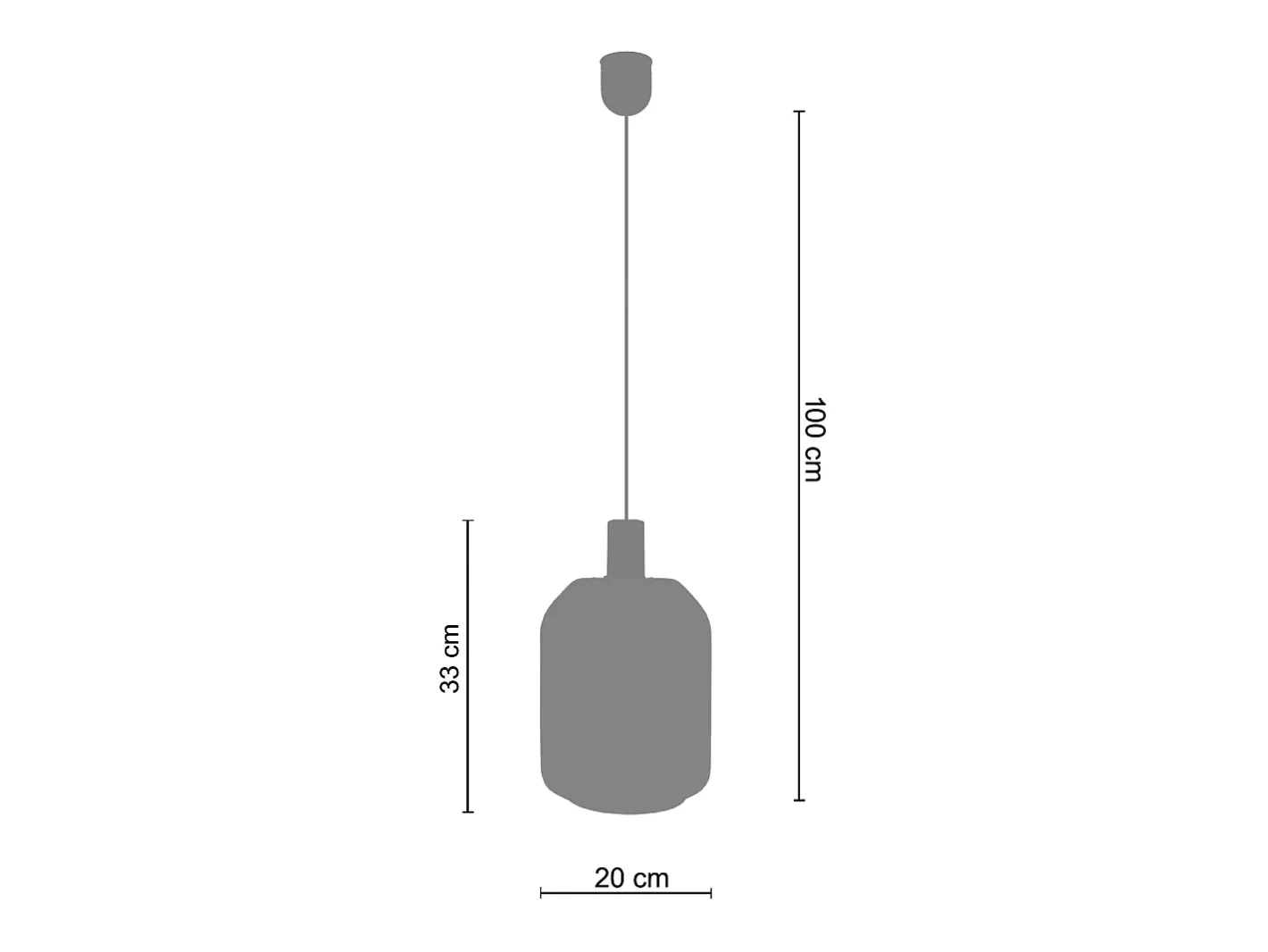 Outlet TOSEL Suspensión , metal,AMARILLO,A100xD 20xP20cm Amarillo claro