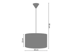 TOSEL Lámpara Suspendida-Suspensión , tela,AMARILLO,A106xD40xP40cm Amarillo claro