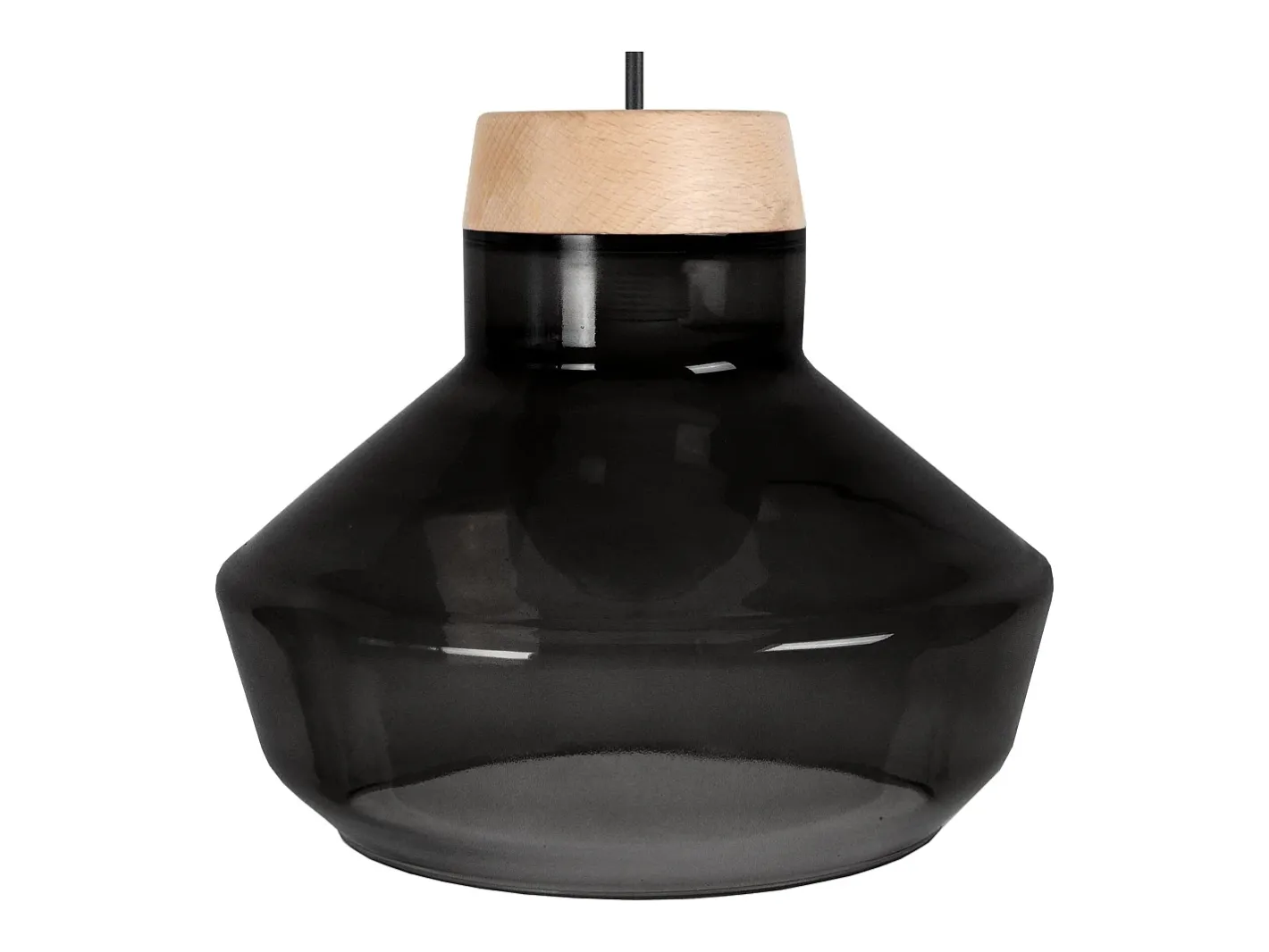 TOSEL Lámpara Suspendida-Suspensión , vidrio, ,A85xD30xP30cm Negro