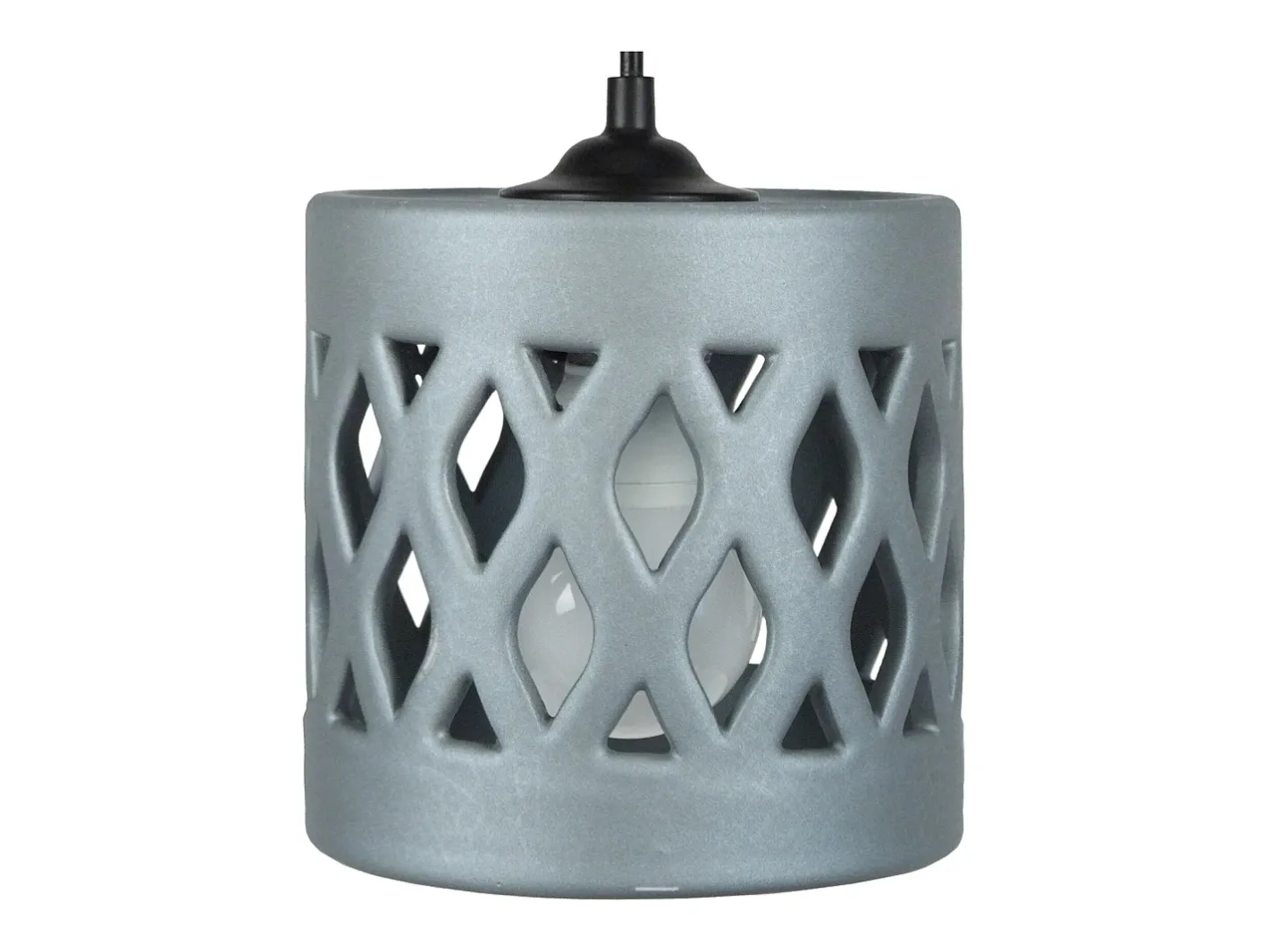 New TOSEL Suspensión ,arcilla,Aluminio ,A74xD14,5xP14,5cm Plateado