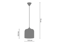TOSEL Suspensión ,arcilla,,A70x D 13,5xP13,5cm Blanco Hot