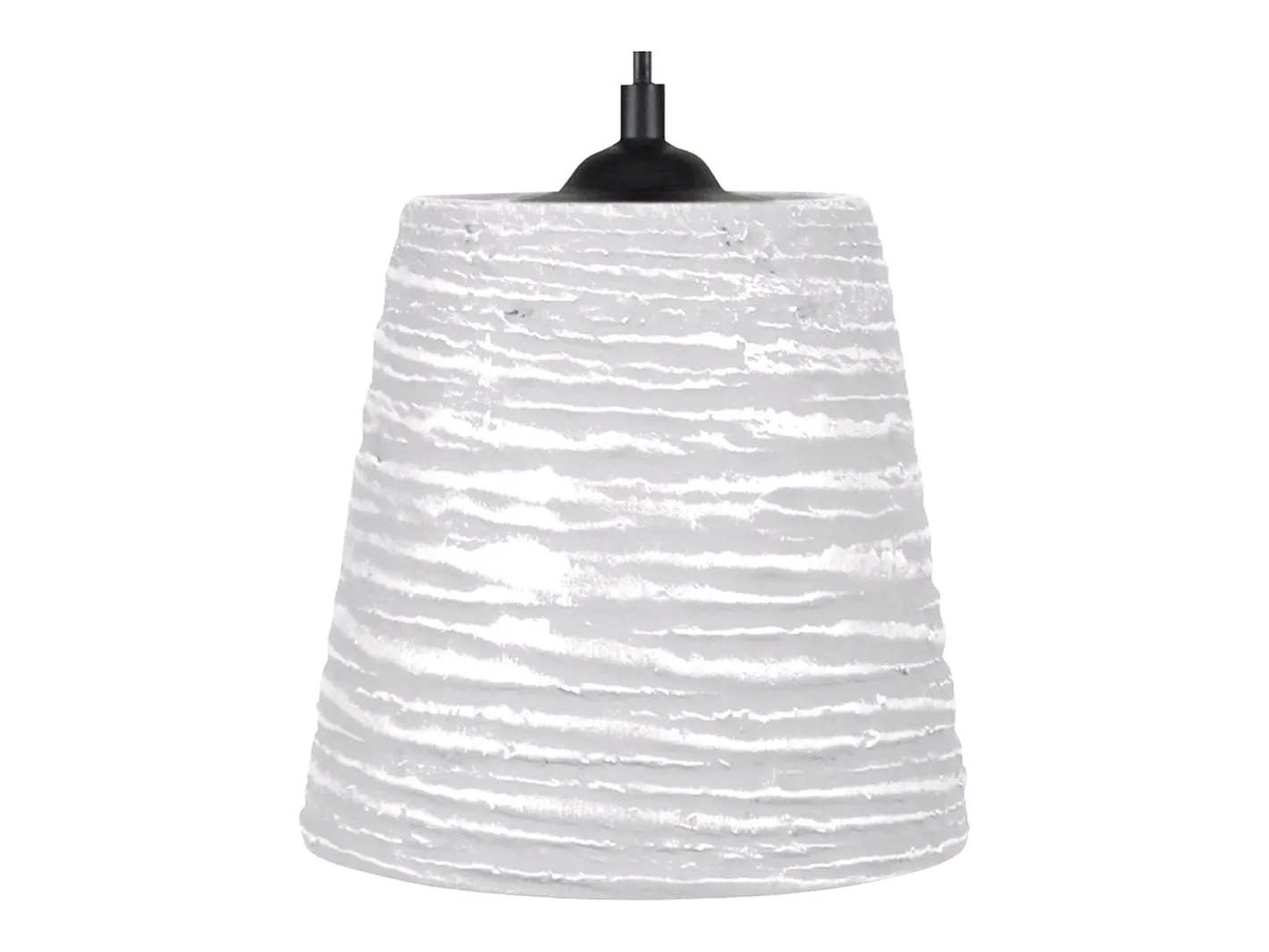 TOSEL Lámpara Suspendida-Suspensión ,arcilla,, A70xD14,5xP 14,5cm Blanco