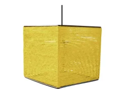 TOSEL Lámpara Suspendida-Suspensión ,fibre ,, A90xD25xP 25cm Amarillo