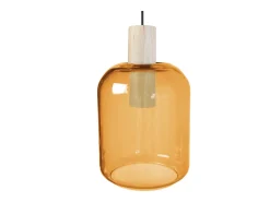 TOSEL Suspensión ,madera,AMARILLO,A100x D16xP16cm Amarillo claro
