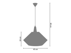 TOSEL Suspensión ,madera,natural,A90xD 40xP40cm Blanco Discount