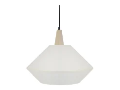 TOSEL Suspensión ,madera,natural,A90xD 40xP40cm Blanco Discount