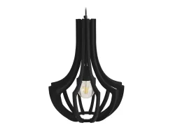 TOSEL Suspensión ,madera, ,A107xD 35xP35cm Negro