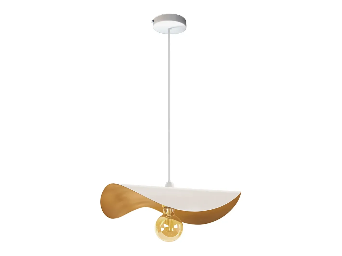 TOSEL Lámpara Suspendida-Suspensión ,metal , ,A 65xD40x P 40cm Blanco