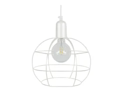 TOSEL Lámpara Suspendida-Suspensión ,metal. , ,A85xD 25xP25cm Blanco