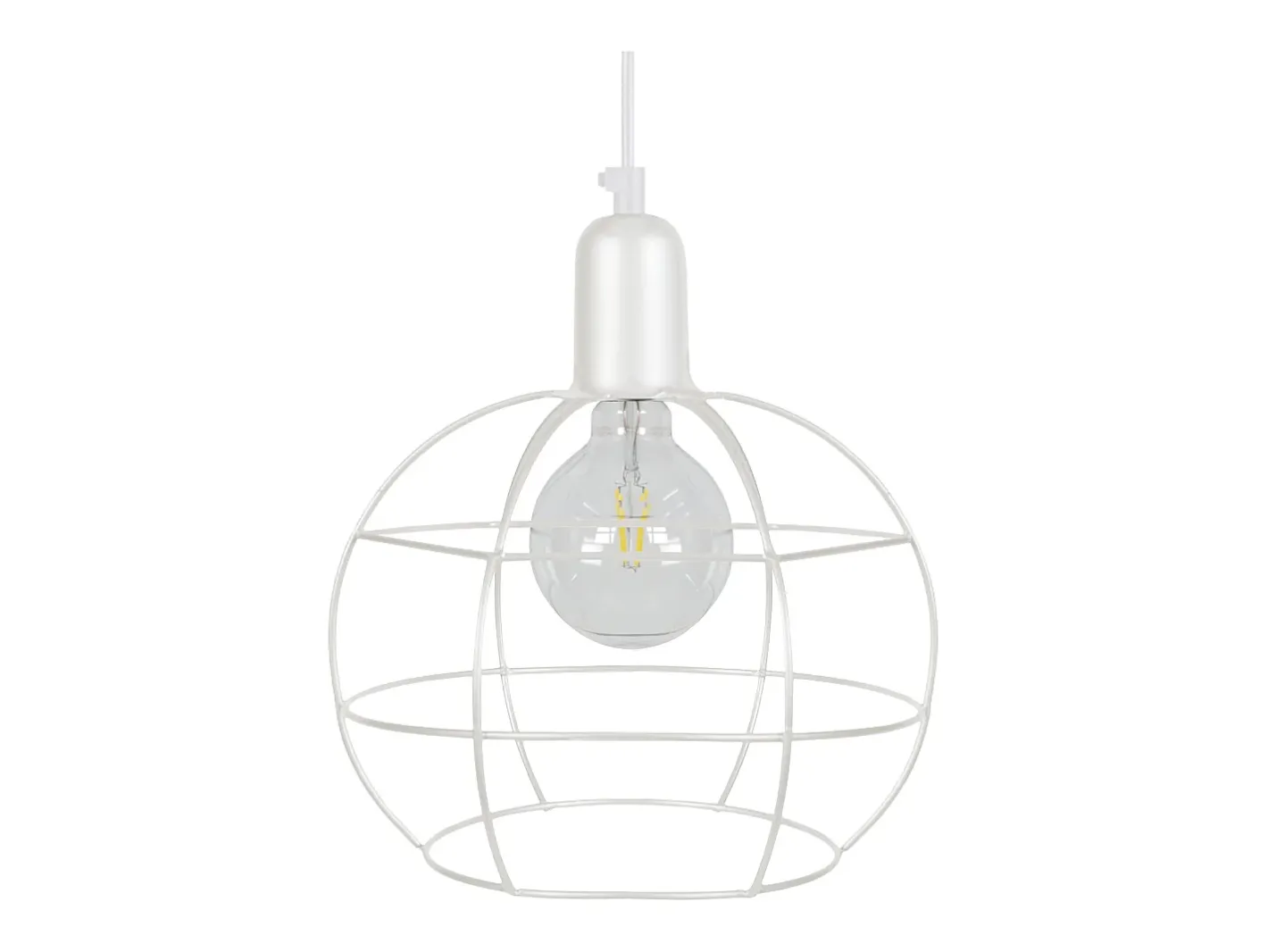 TOSEL Lámpara Suspendida-Suspensión ,metal. , ,A85xD 25xP25cm Blanco