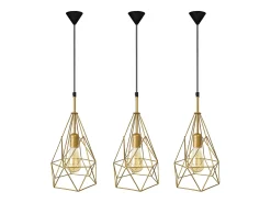TOSEL Suspensión ,metal , ,A96x D20xP20cm Dorado Discount