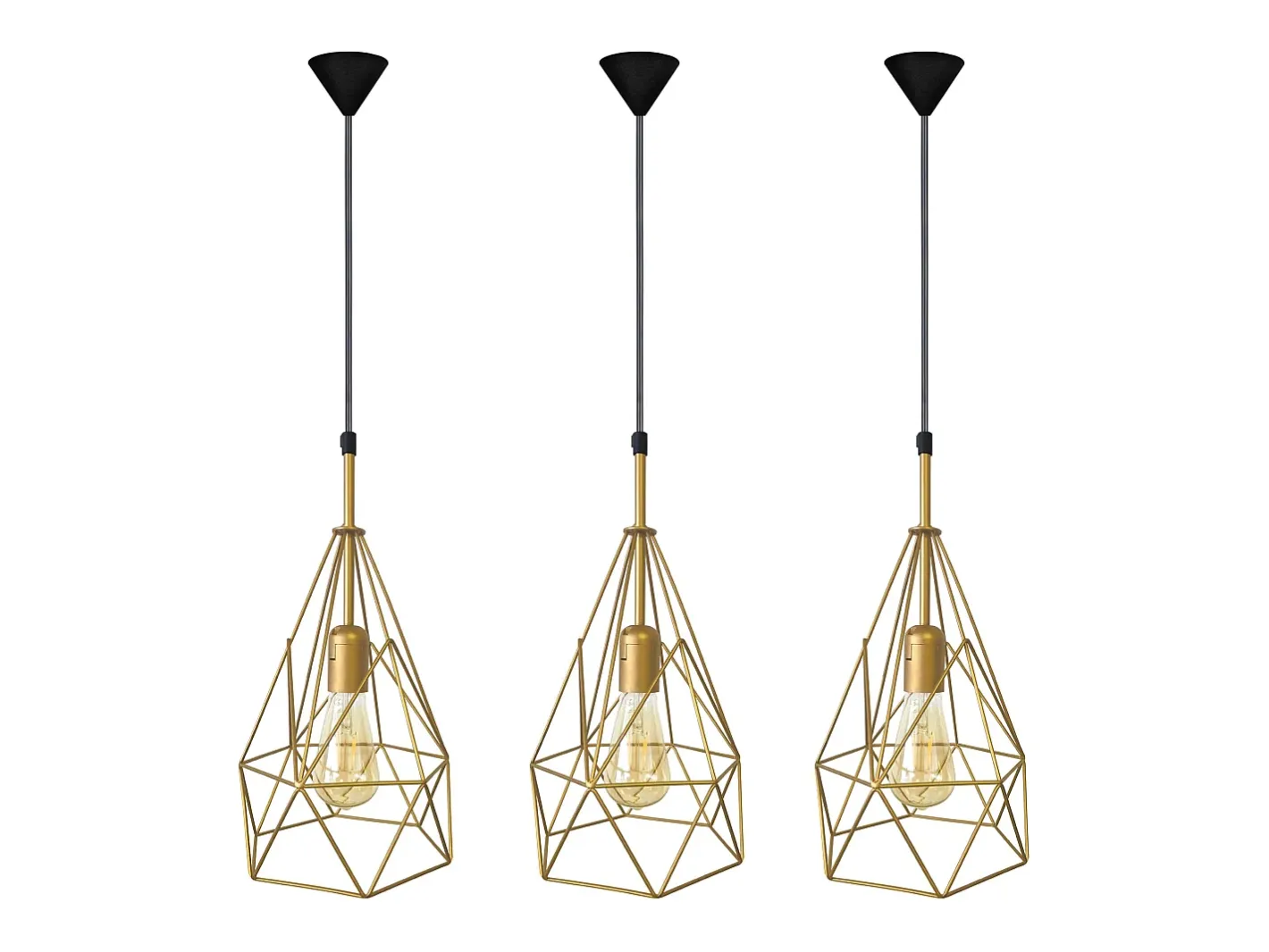 TOSEL Suspensión ,metal , ,A96x D20xP20cm Dorado Discount