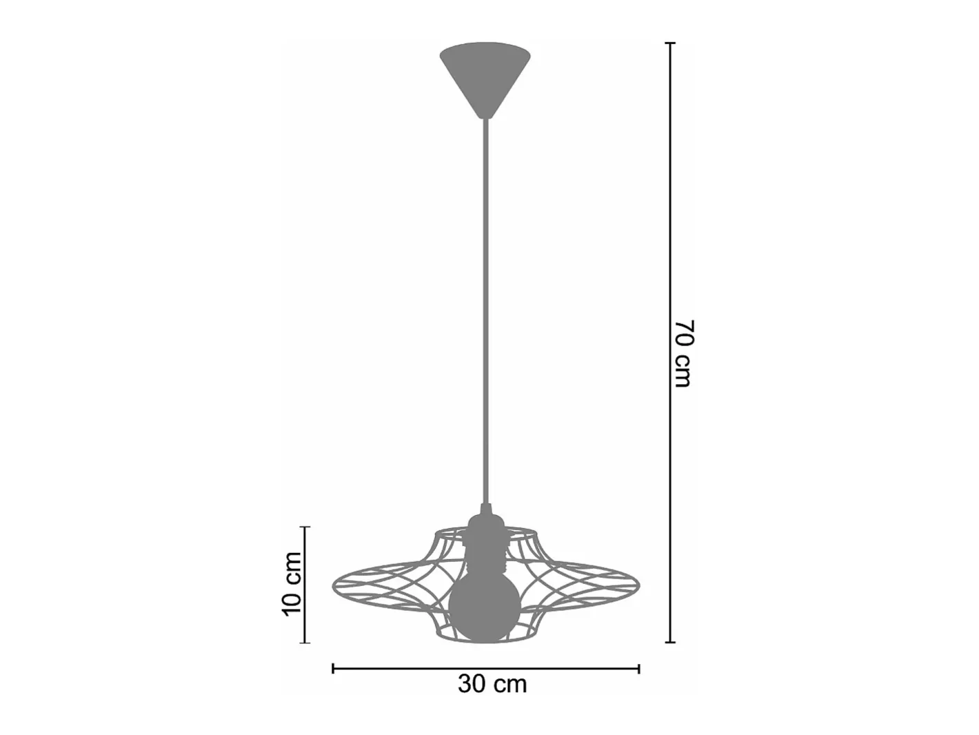TOSEL Lámpara Suspendida-Suspensión ,metal , ,A70xD30xP30cm Dorado