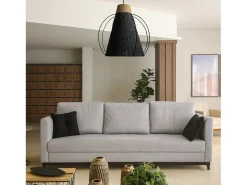 TOSEL Suspensión ,metal, fibra, ,A 90xD32x P 32cm Negro Outlet