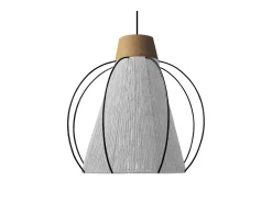 TOSEL Suspensión ,metal, fibra, ,A 90xD32x P 32cm Negro Outlet