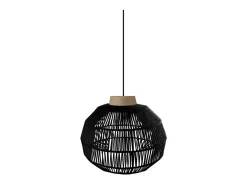 TOSEL Suspensión ,metal, fibra, ,A90x D 25xP25 cm Negro Discount