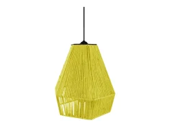 TOSEL Lámpara Suspendida-Suspensión ,metal, fibra,AMARILLO, A 90xD30xP30cm Amarillo claro