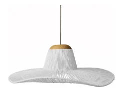 TOSEL Lámpara Suspendida-Suspensión ,metal, fibra,,A 70xD 60x P 60cm Blanco