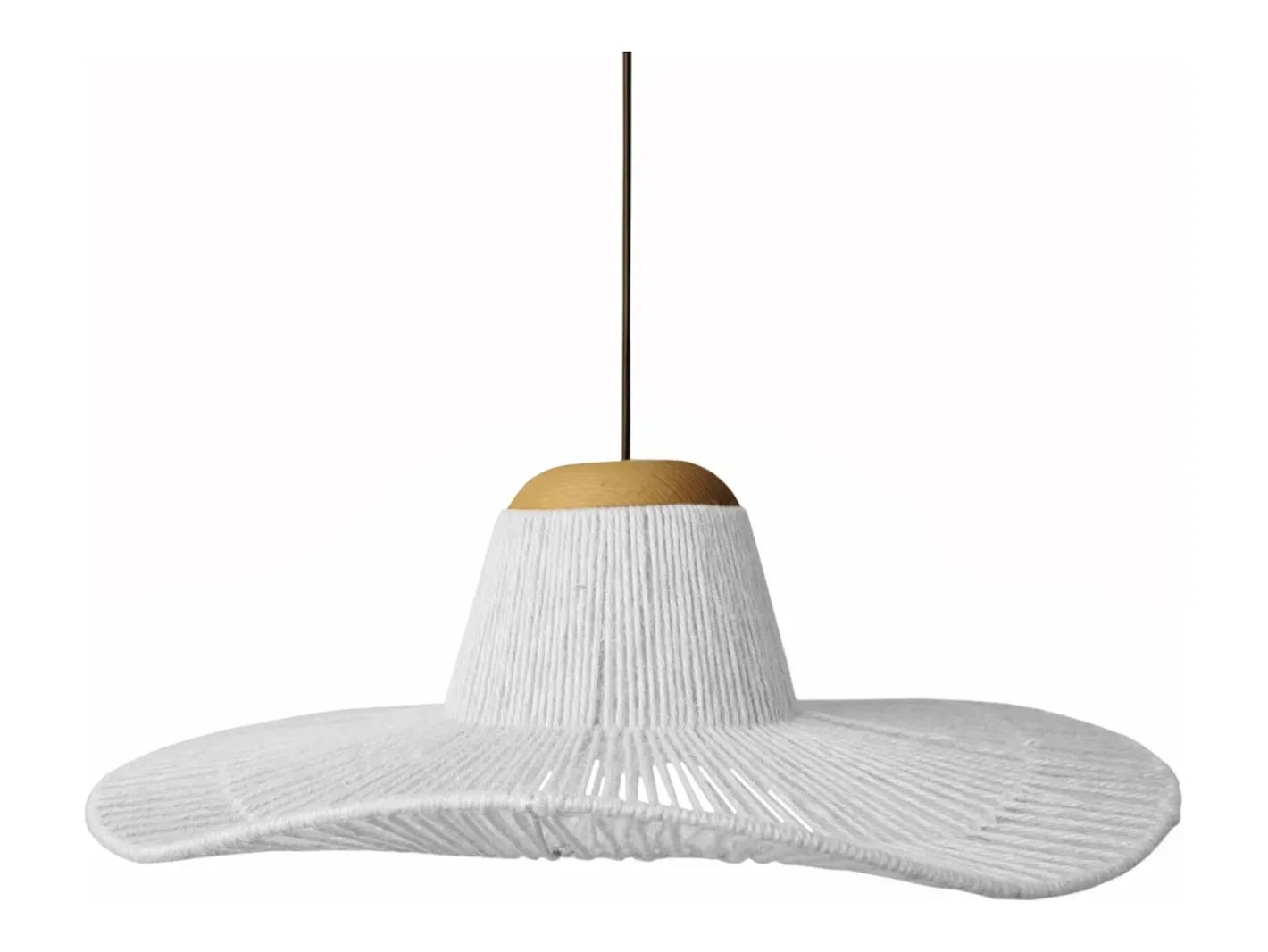 TOSEL Lámpara Suspendida-Suspensión ,metal, fibra,,A 70xD 60x P 60cm Blanco