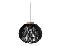 Clearance TOSEL Suspensión ,metal, fibra, ,A90x D 32xP32cm Negro