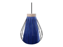 Discount TOSEL Suspensión ,metal, fibra, ,A90xD 28x P 28cm Azul