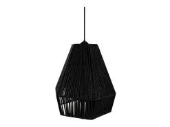 TOSEL Lámpara Suspendida-Suspensión ,metal, fibra, , A 90xD30x P 30cm Negro