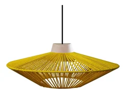 TOSEL Suspensión ,metal, fibra,,A 90xD 60xP60cm Amarillo Outlet