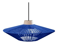 TOSEL Lámpara Suspendida-Suspensión ,metal, fibra, ,A90x D60xP60cm Azul