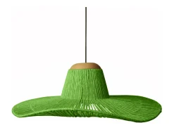 TOSEL Lámpara Suspendida-Suspensión ,metal, fibra,natural,A 70x D60xP60cm Color natural claro