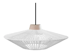 TOSEL Suspensión ,metal, fibra,,A 90xD 60x P 60cm Blanco