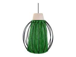 TOSEL Lámpara Suspendida-Suspensión ,metal, fibra,natural,A 90x D20xP20cm Color natural claro