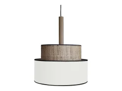 TOSEL Lámpara Suspendida-Suspensión ,metal, fibra,,A 95x D50xP50cm Blanco