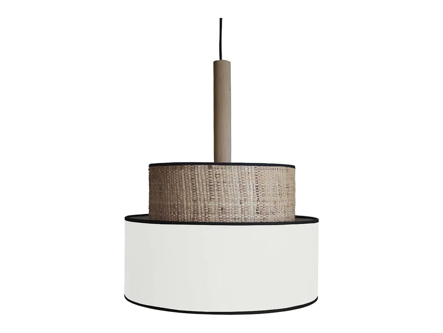 TOSEL Lámpara Suspendida-Suspensión ,metal, fibra,,A 95x D50xP50cm Blanco