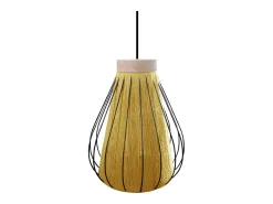 TOSEL Lámpara Suspendida-Suspensión ,metal, fibra,,A90x D28xP28cm Amarillo