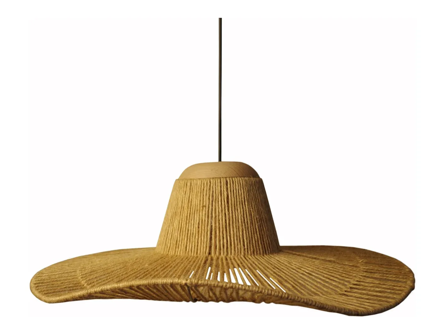 TOSEL Suspensión ,metal, fibra,natural,A70xD 60x P 60cm Color natural claro Online