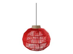 TOSEL Suspensión ,metal, fibra,, A 90xD25xP25 cm Rojo New