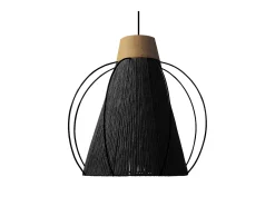 TOSEL Lámpara Suspendida-Suspensión ,metal, fibra, , A90xD32xP 32cm Blanco