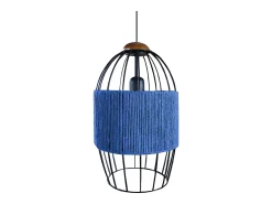 TOSEL Suspensión ,metal, fibra, ,A 90x D20xP20cm Azul