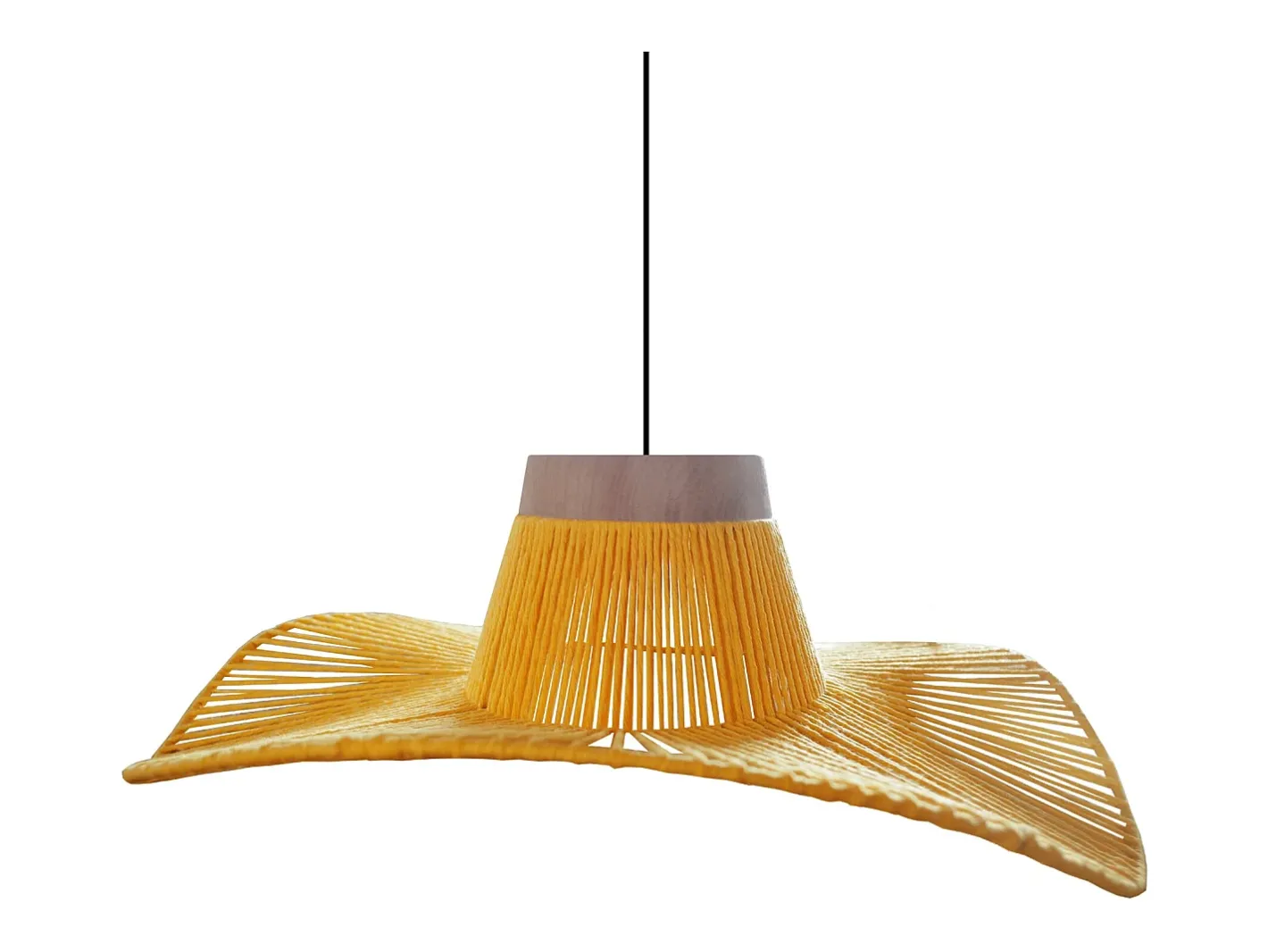 Hot TOSEL Suspensión ,metal, fibra,,A 70xD 50x P 50cm Amarillo