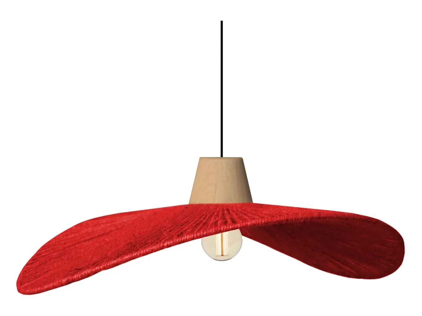 Sale TOSEL Suspensión ,metal, fibra,,A70xD 44xP50cm Rojo