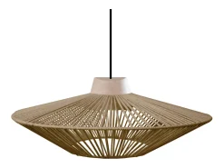 TOSEL Suspensión ,metal, fibra,natural, A 90x D60xP60cm Color natural claro Best