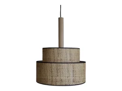 TOSEL Suspensión ,metal, fibra,natural,A89xD 40x P 40cm Color natural claro Online